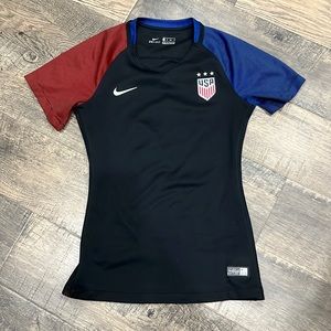 Nike Dri-Fir USA Authentic 2016 World Cup Soccer Shirt in black blue and red